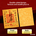 Wealth Treasury Gold Foil Phone Sticker – Double-Sided Fortune & Prosperity Talisman